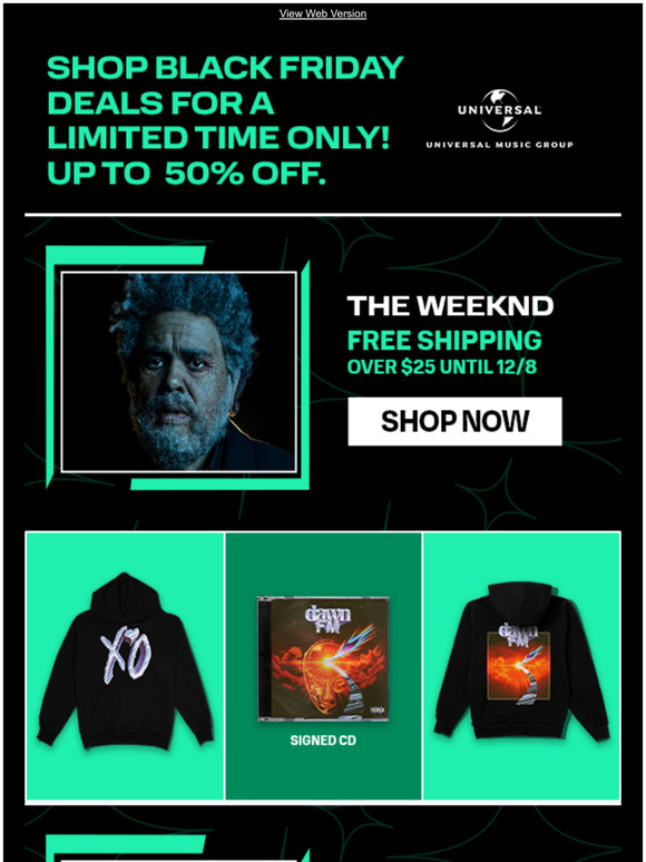 Up To 50% Off - Offers From The Weeknd, Justin Bieber, Ariana Grande, & More