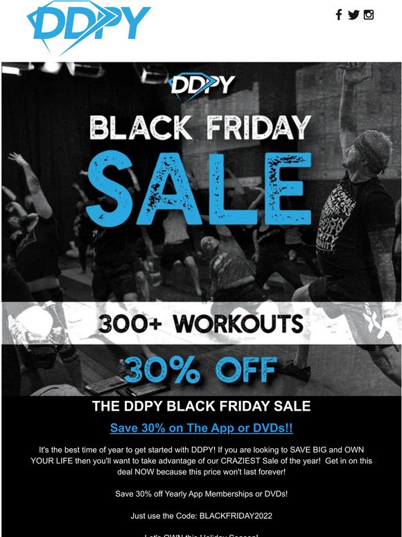 DDPY Black Friday Sale 2022!