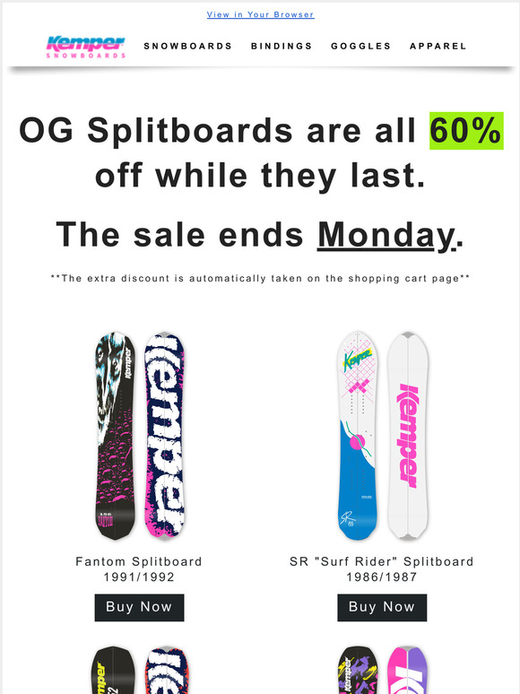 Get 60% Off Overstock Splitboards