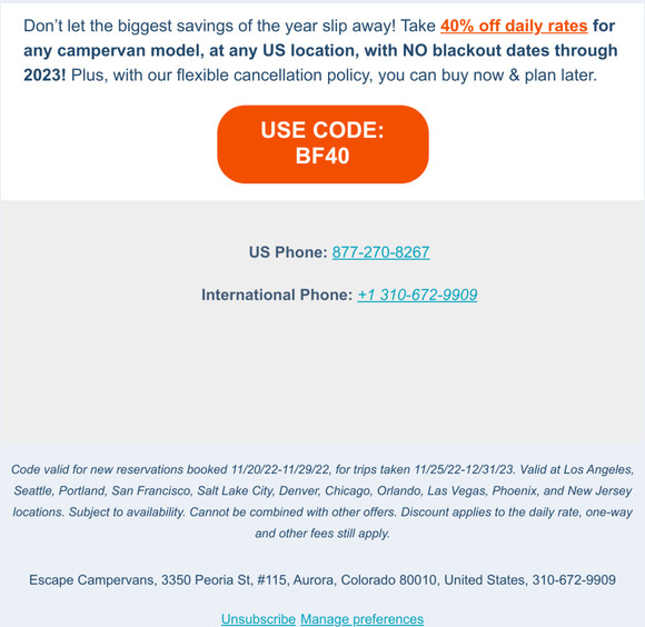 40% Off Daily Rates ✅ ZERO Black Out Dates ✅ All US Locations ✅