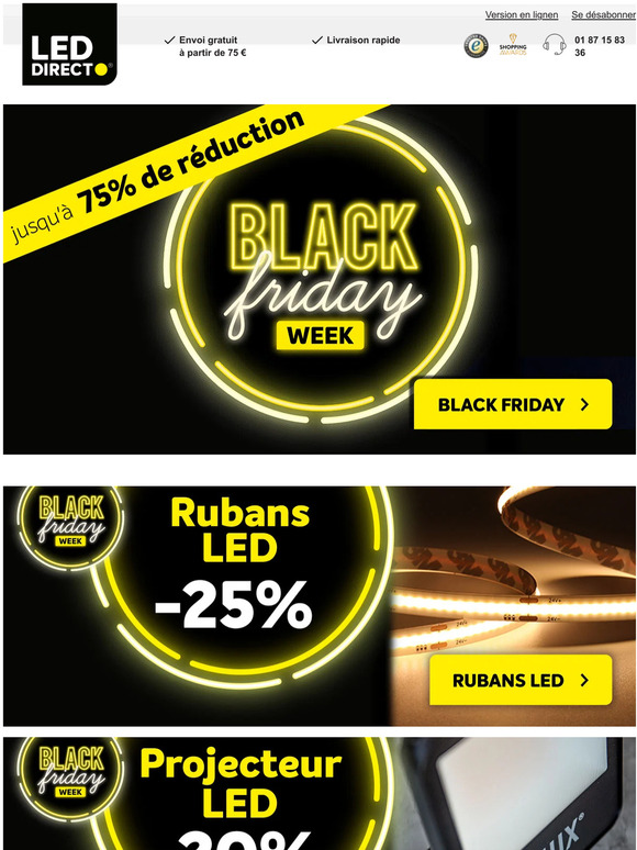 Black Friday, jusqu'à 75% de réduction !