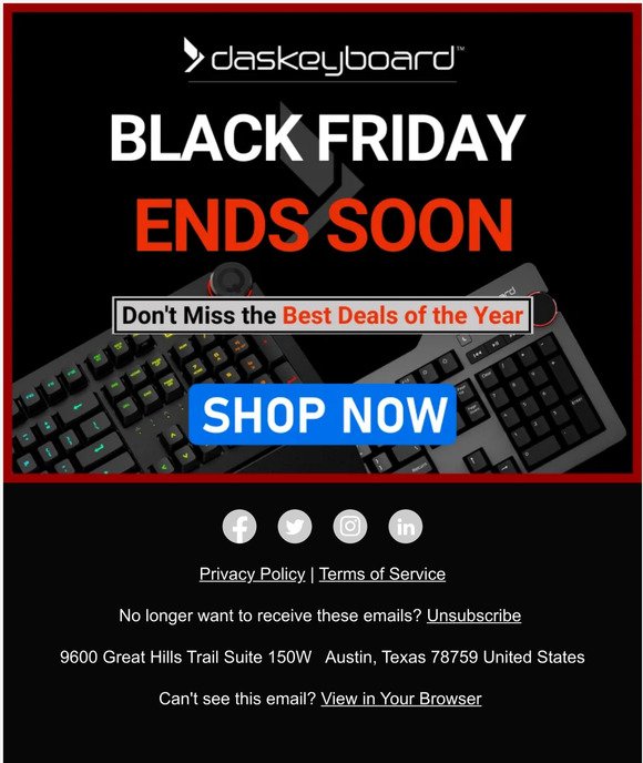 Black Friday Ends Soon! Don't miss up to 50% off.
