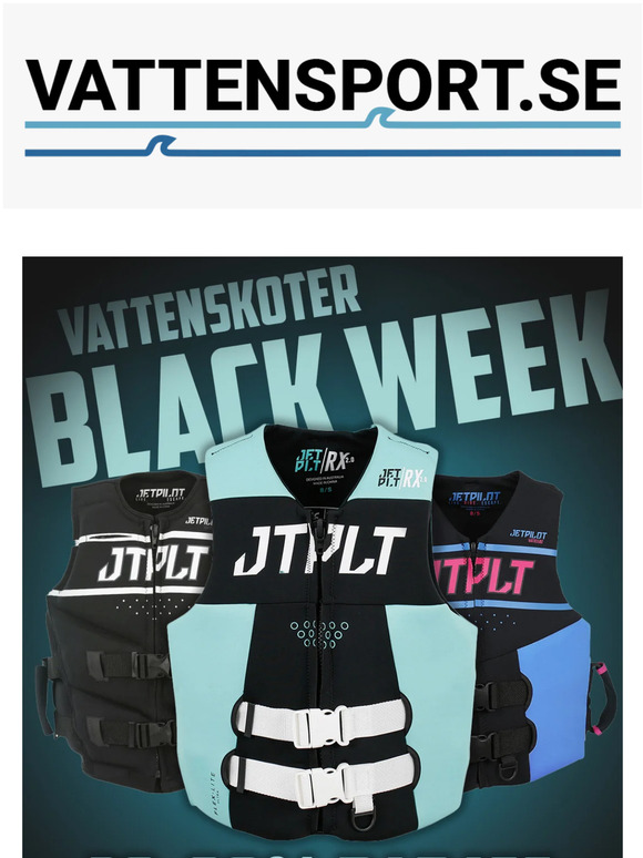 BLACK WEEK PÅ VATTENSPORT.SE 30-60% RABATT 😳