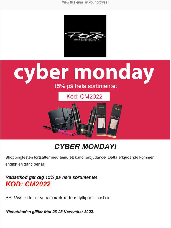 Cyber Monday - Missa inte!