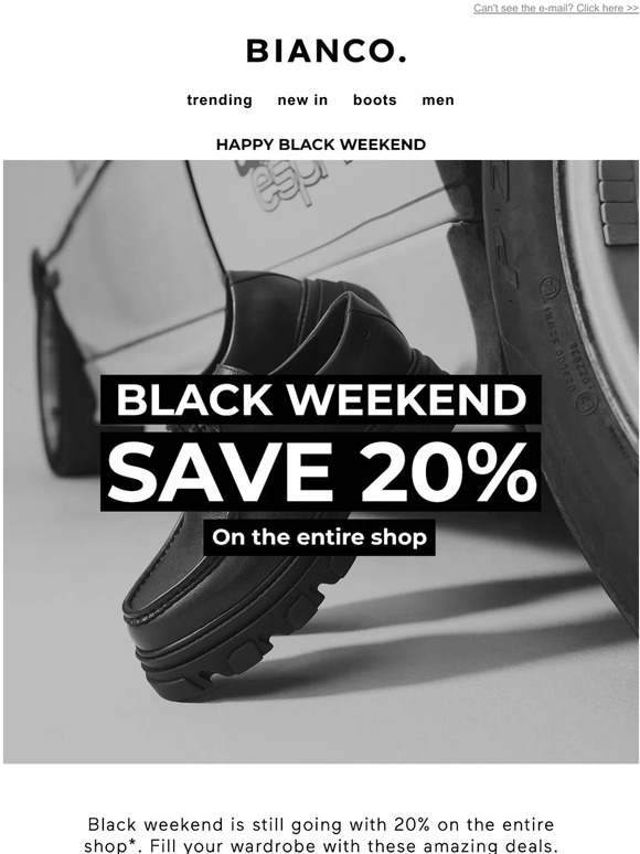 BLACK WEEKEND ♥ 20% on everything!