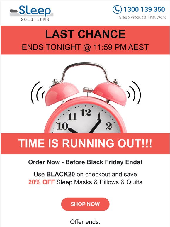Black Friday Sale Ends Today