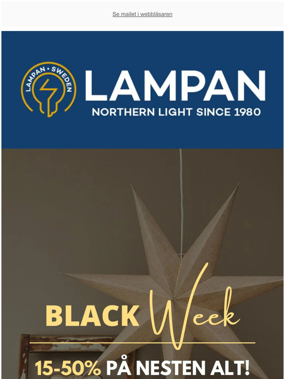 💡Black Week sista sjanse! Opptil 50%