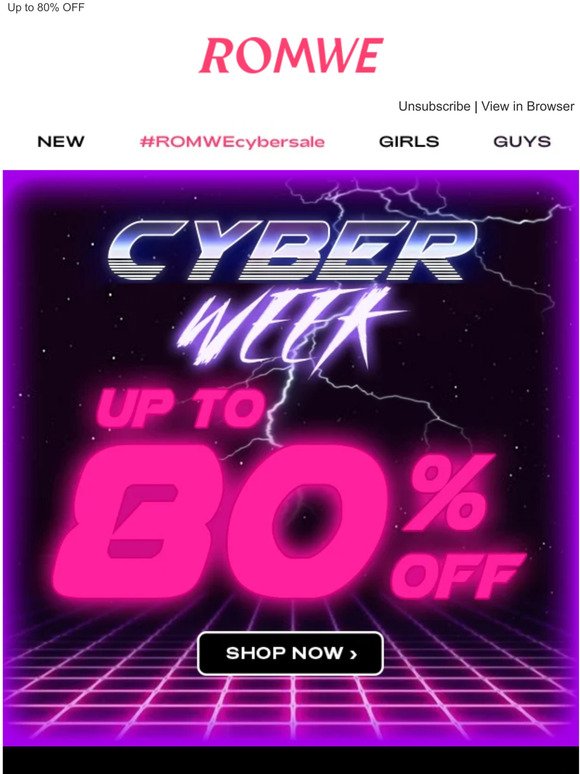 Cyber Week Sale