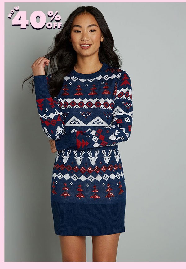 Decked Out and Darling Sweater Dress