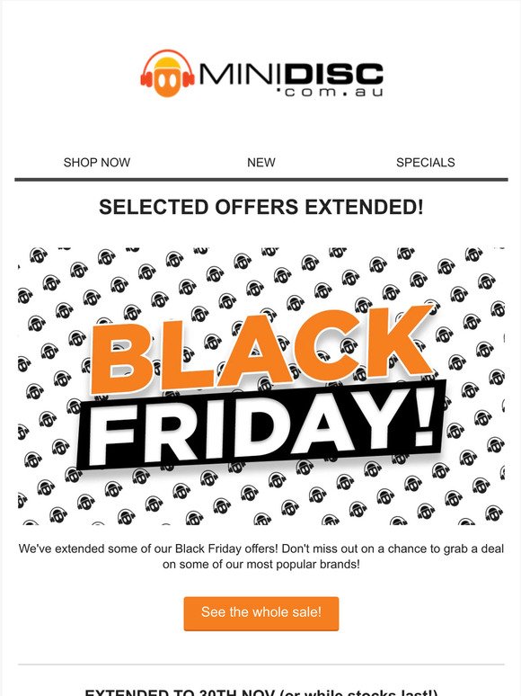 Selected deals extended! BLACK FRIDAY 2022 SALE!