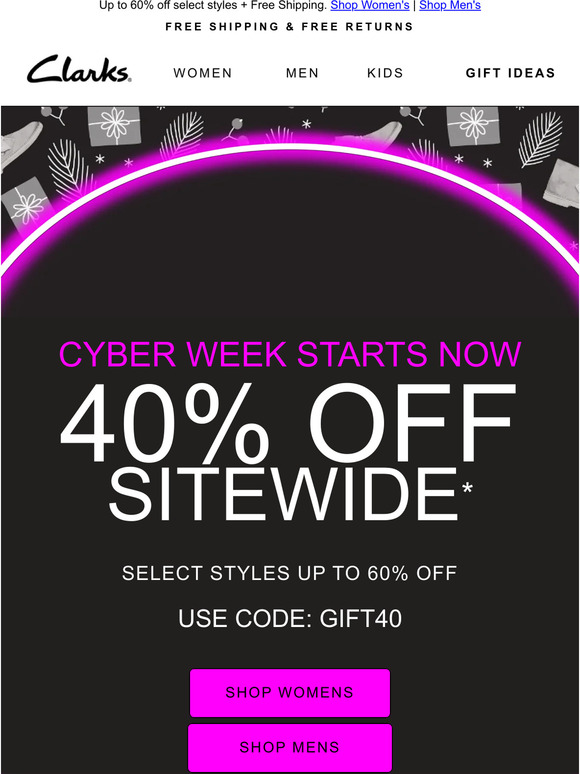 clarks cyber monday