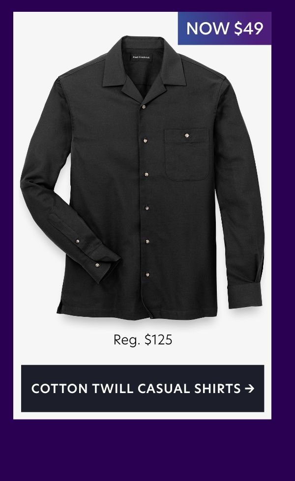 cotton twill casual shirts