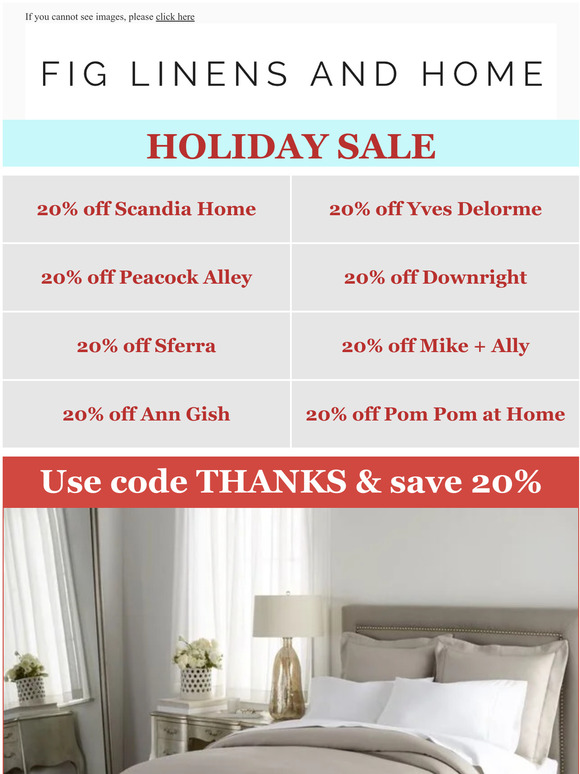 THE SALE IS BIGGER! Use Code THANKS & Save 20% on these Favorite Brands