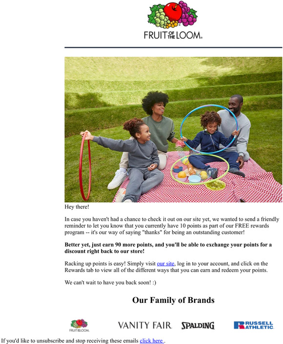 Fruit of the Loom You're SO Close To Earning a Discount at