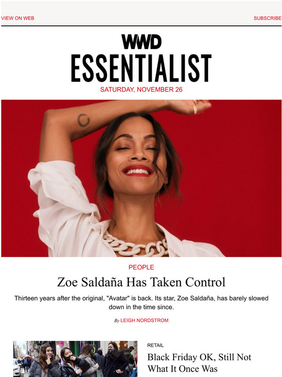 Women's Wear Daily Zoe Saldaña Has Taken Control Milled