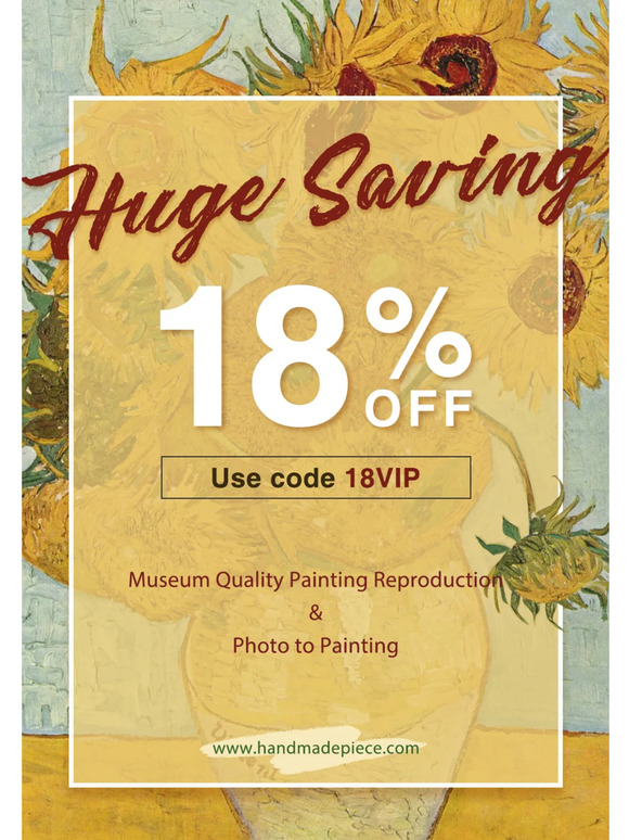 18% OFF with Code 18VIP (Any Painting)