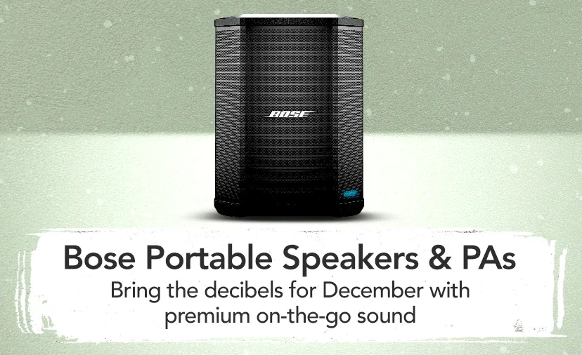 Bose Portable Speakers & PAs. Bring the decibels for December with premium on-the-go sound. Shop Now