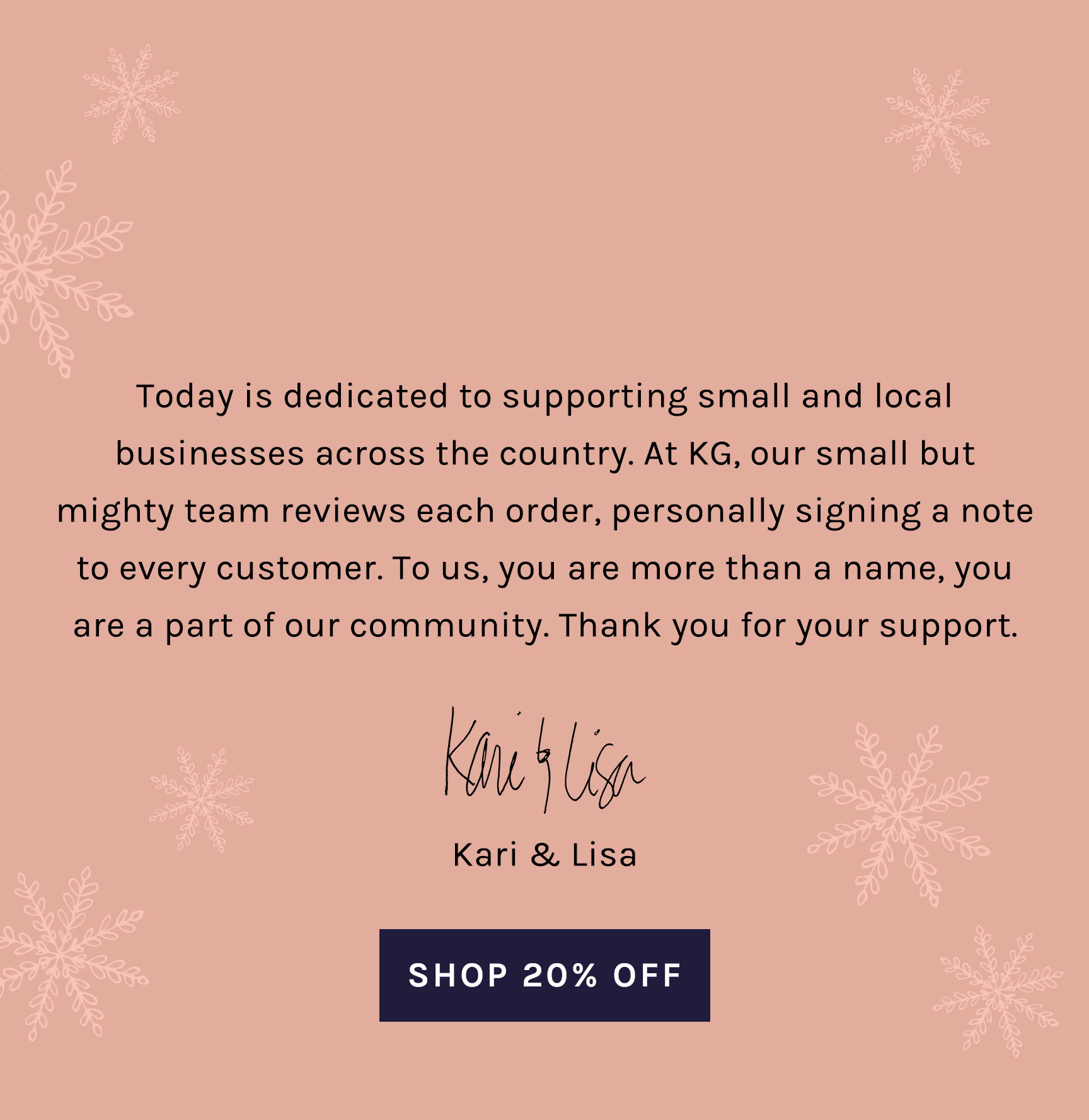 Kari Gran Think Big, Shop Small Milled