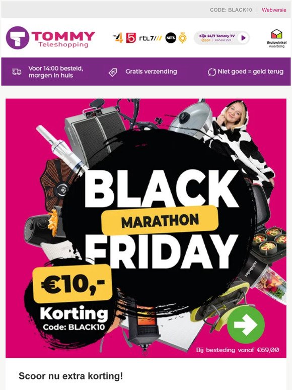 🖤 Het is Black Friday marathon! | €10,- korting