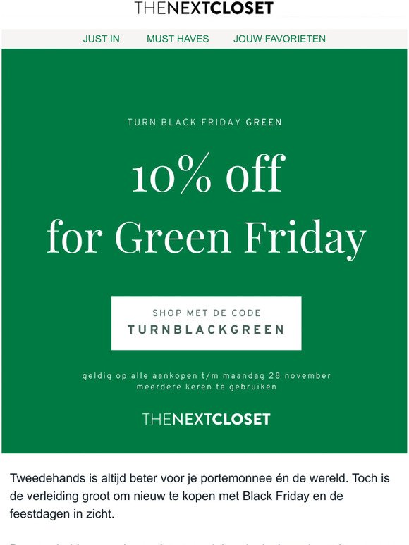 Green Friday deals | Pre-Celebrate Christmas