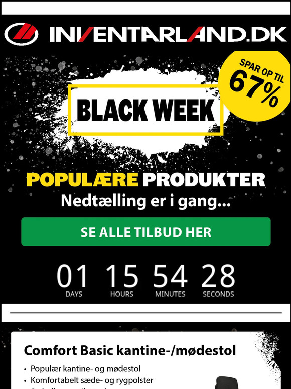 Inventarland: BLACK WEEK Nedtælling Er I Gang Spar Op Til 67% | Milled