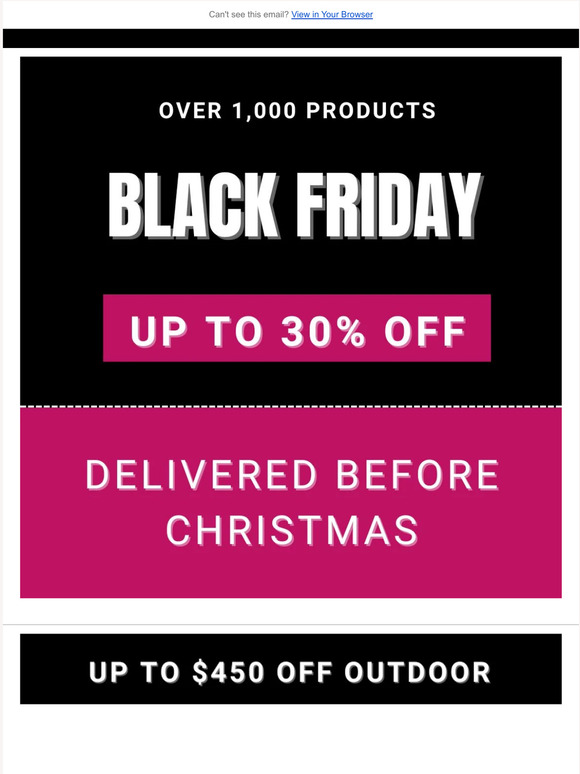 Black Friday Weekend! Up to 30% OFF Outdoor, Dining and Coffee Tables
