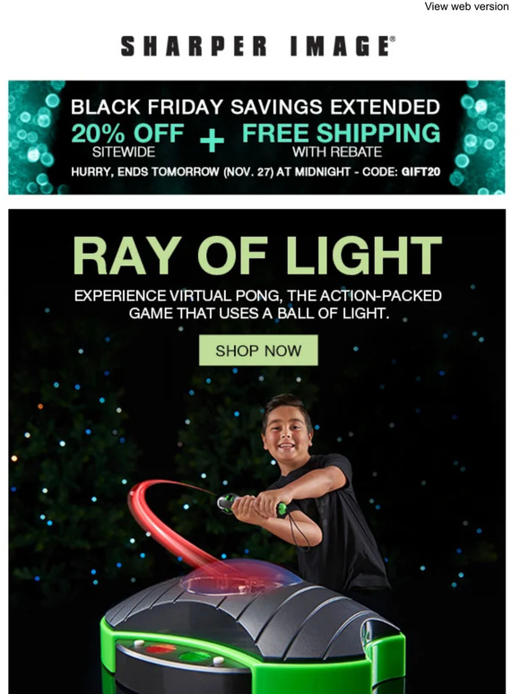 Sharper Image Discover our 1 game Virtual Pong! Milled