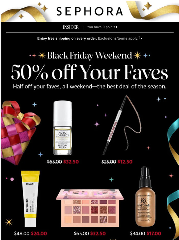 Sephora 50 off, anyone? Milled