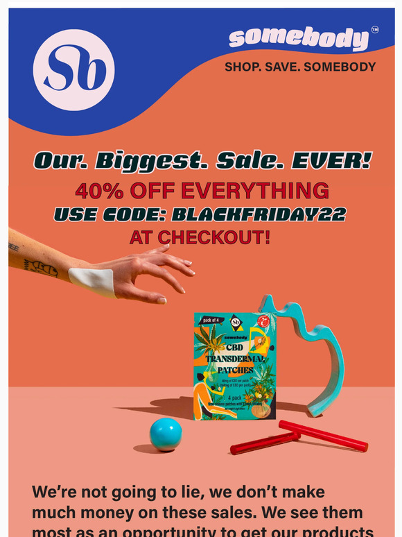 🎊Somebody is 40% off! 🎊 Don’t miss out on our biggest sale of the year!
