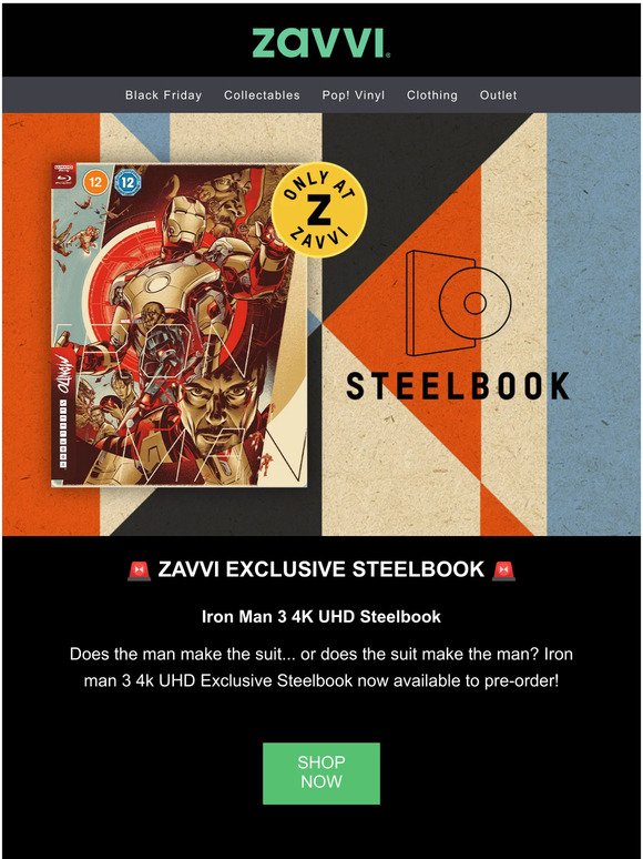 Zavvi Excl Steelbook! 🚨 Iron Man 3 4K UHD