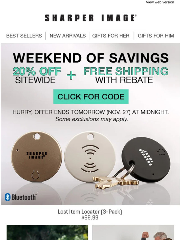 Sharper Image Black Friday deals all weekend! 🏃 Milled