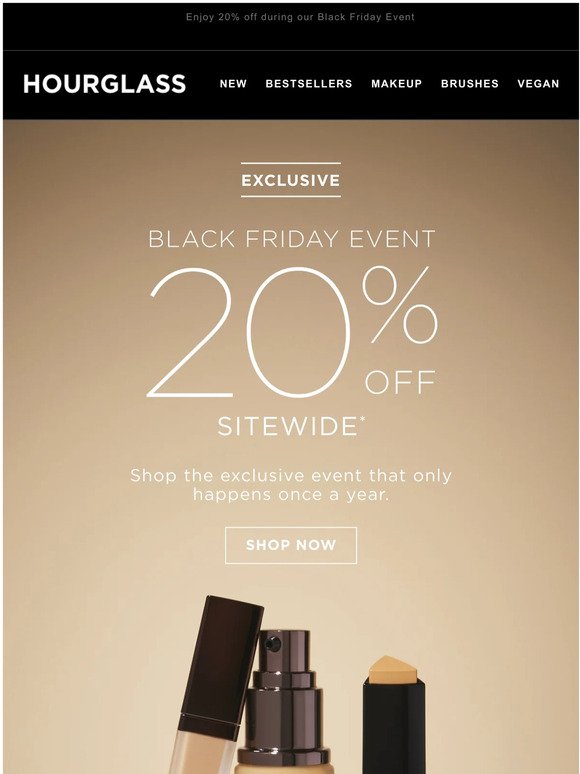 Once A Year Event: 20% Off Sitewide