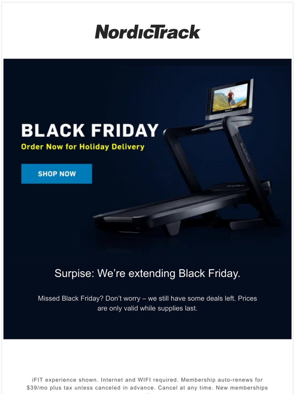 Nordictrack black friday online 2021