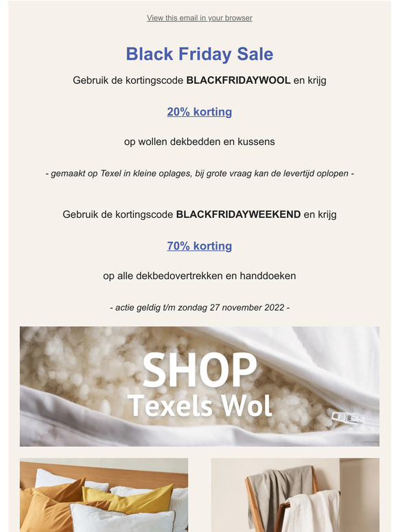 SALE 🔥 alleen dit weekend 20% korting op wol