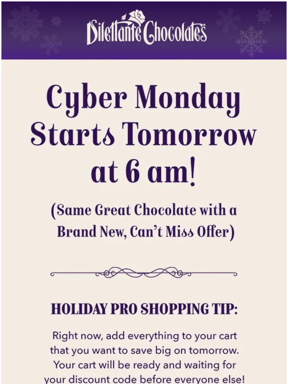 🍫 Chocolate Monday Savings Starts Tomorrow 📆