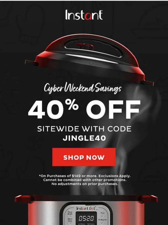 instanthome Cyber Weekend Savings are Winding Down Milled