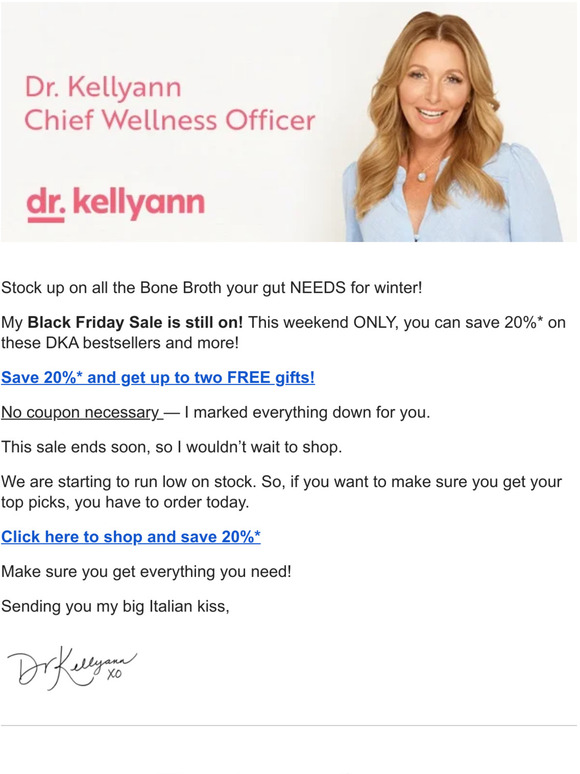 Dr. Kellyann Email Newsletters Shop Sales, Discounts, and Coupon Codes