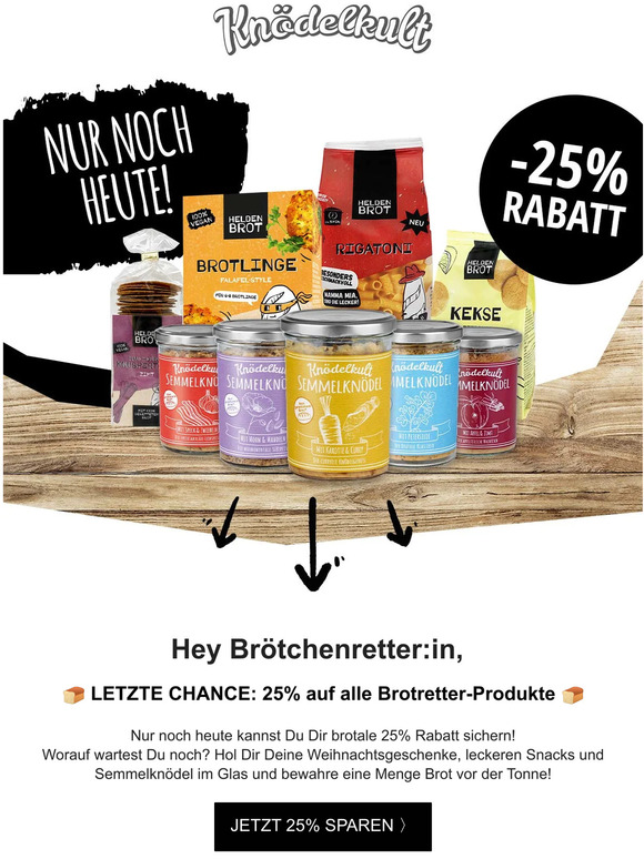 Letzte Chance 🥖 Nur noch heute 25% sparen 🥖