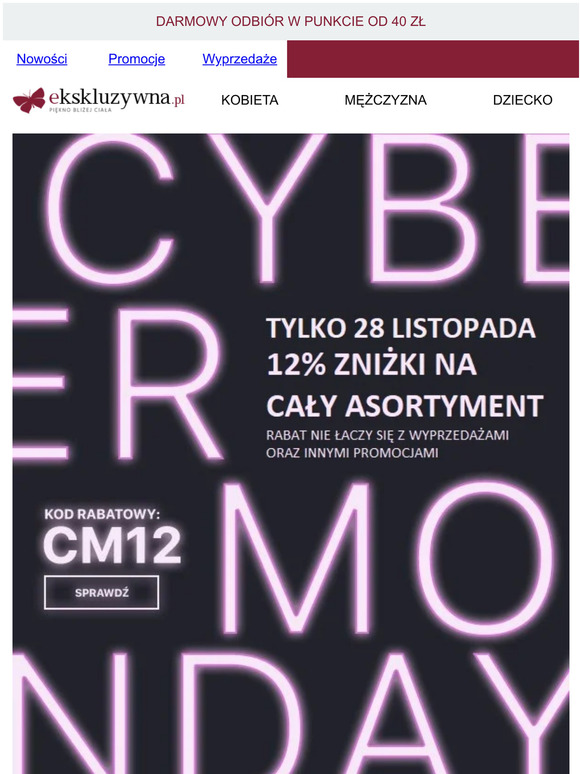 ✂ Cyber Monday ✂ RABAT NA ZAKUPY ONLINE ✂