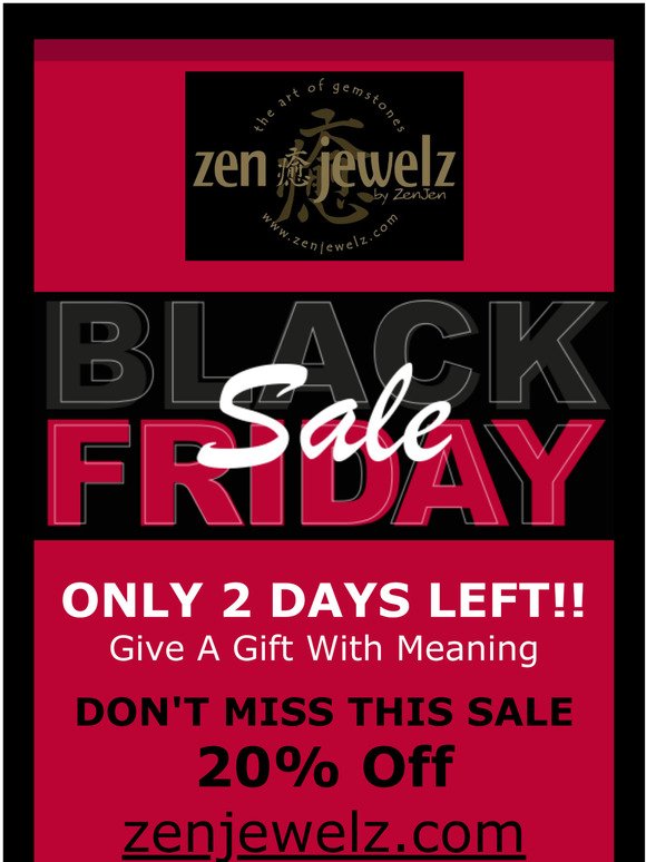 20% OFF!! - 2 DAYS LEFT - OUR BIGGEST SALE OF THE YEAR