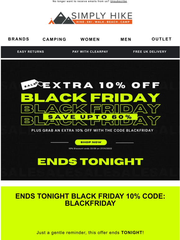 Black Friday - 10% Off Ends Tonight