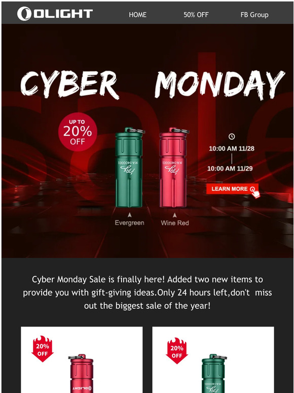 Cyber Monday Starts Now! & 4 Hours Sale