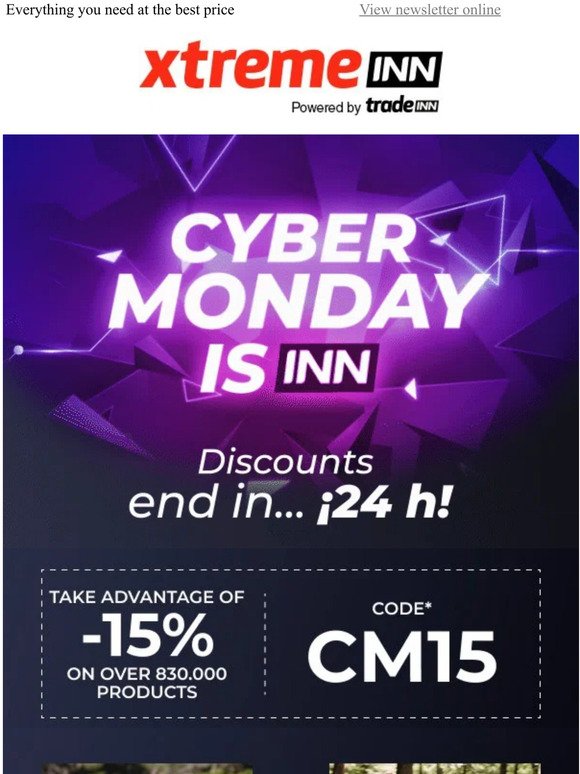 🛸 CYBER MONDAY 🛸 24h only! -15% on over 830.000 products 
