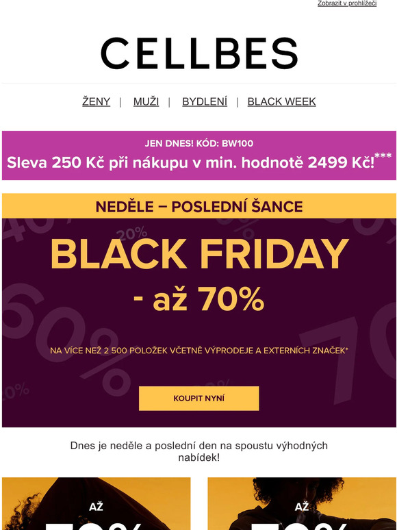 Poslední den BLACK WEEK!