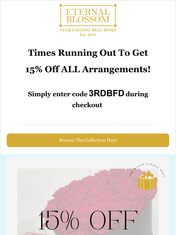 Don't Forget - 15% Off All Arrangements!