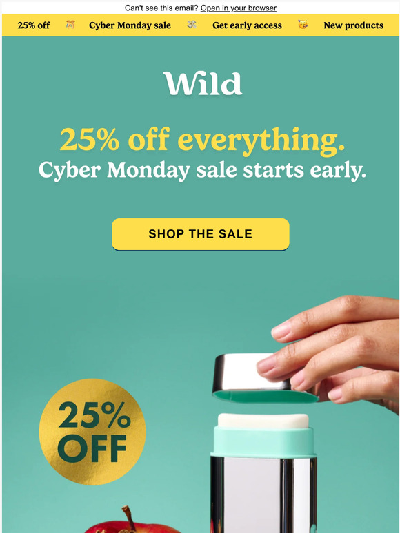 Cyber Monday starts early - get 25% off everything