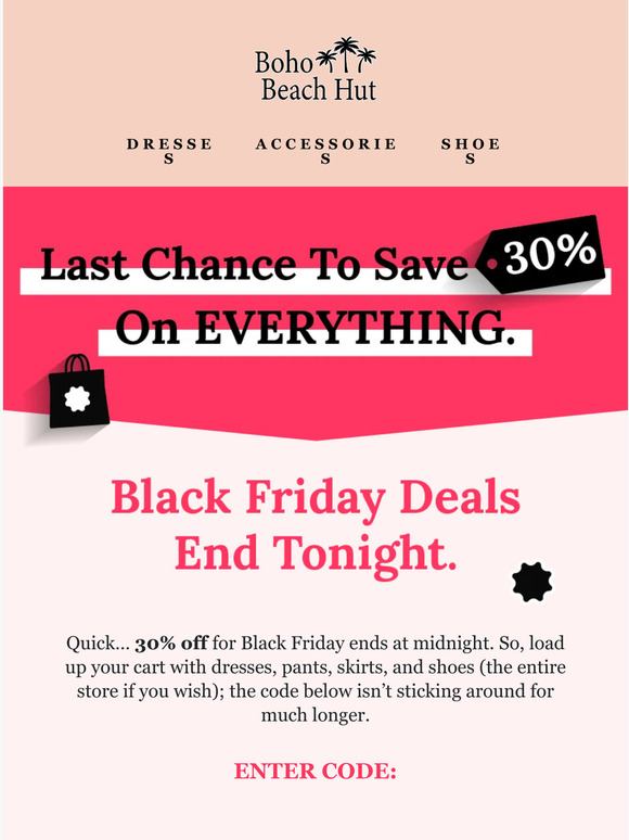 Today’s the end of our Black Friday discounts.