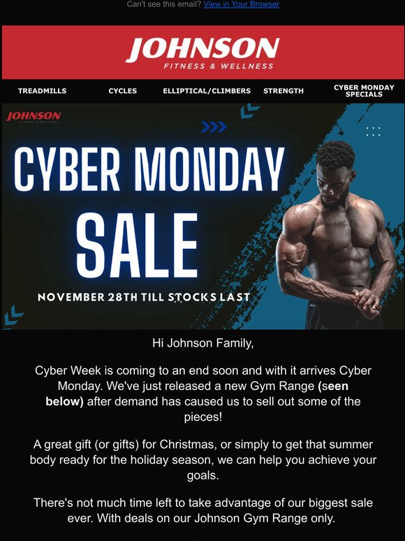 Get your sweat on this Cyber Monday!