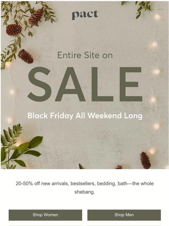 PACT Apparel, Inc. The best sale of the year. Milled