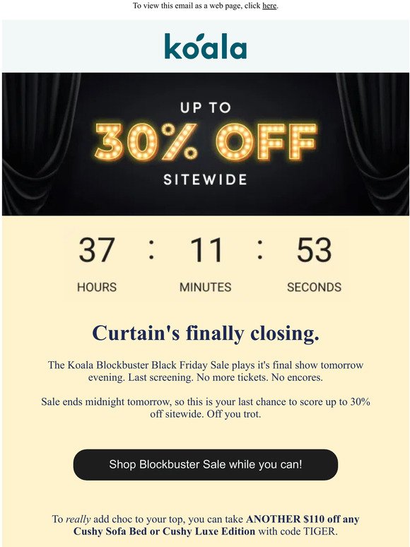 Curtains closing on the Blockbuster Sale  🎭 Save up to 30%